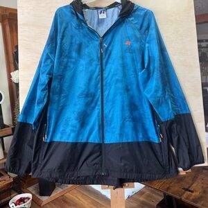 Russell Athletic Blue and Black Men's Lightweight Hooded Jacket